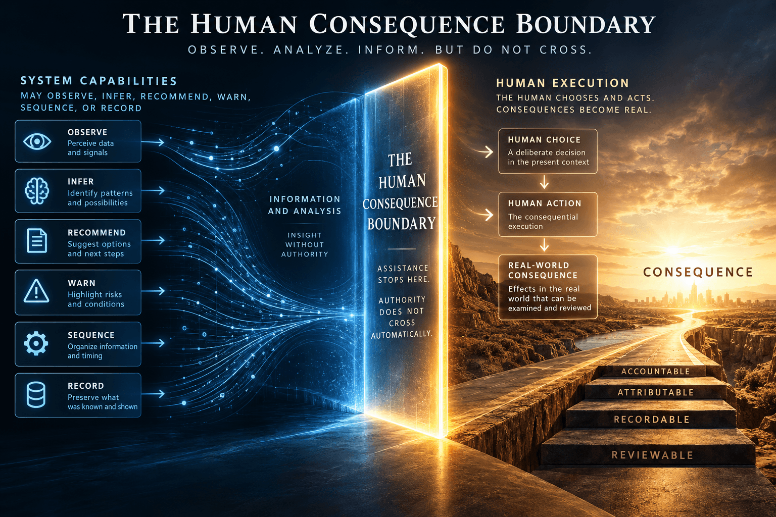The Human Consequence Boundary teaching visual